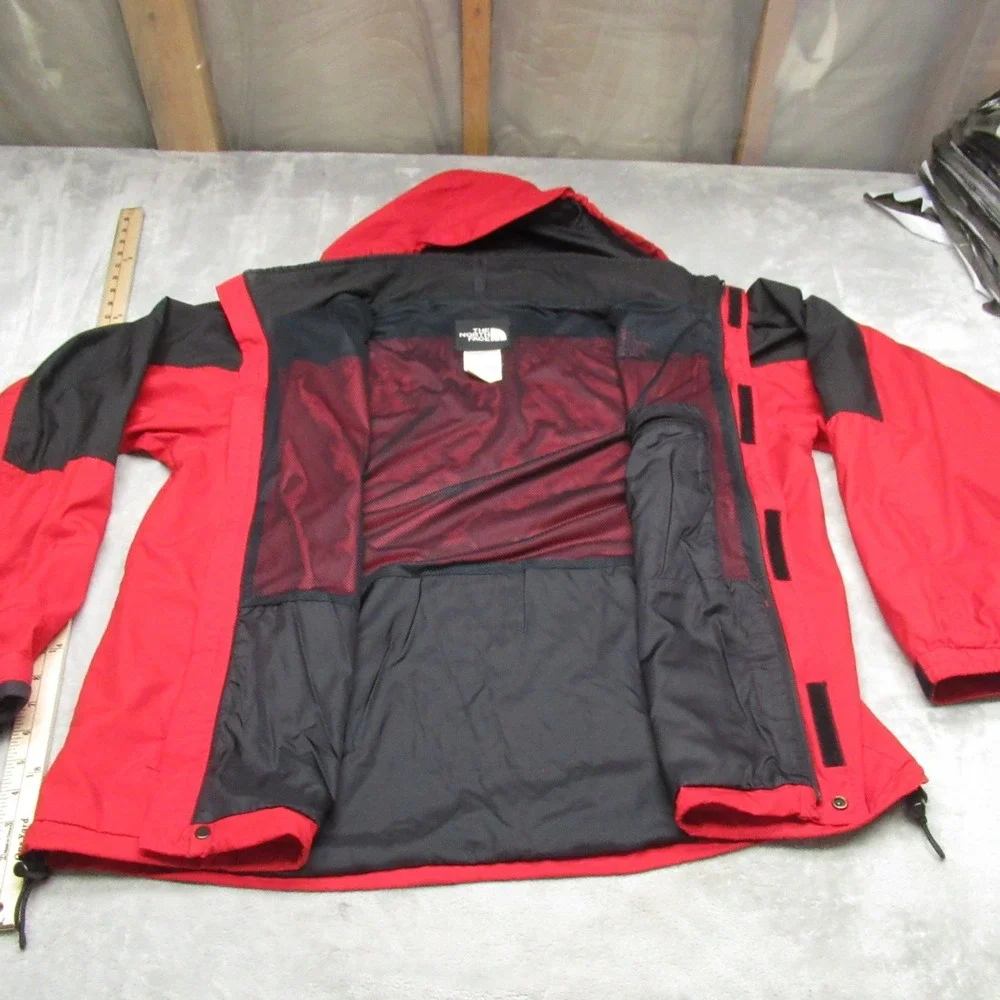 North‎ Face Jacket Mens XL Red Full Zip Mesh Lined Shell Rain Wind Layering VTG